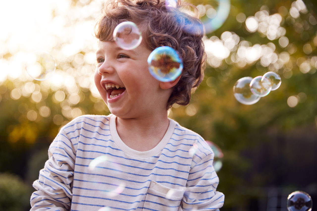 Toddler laughing