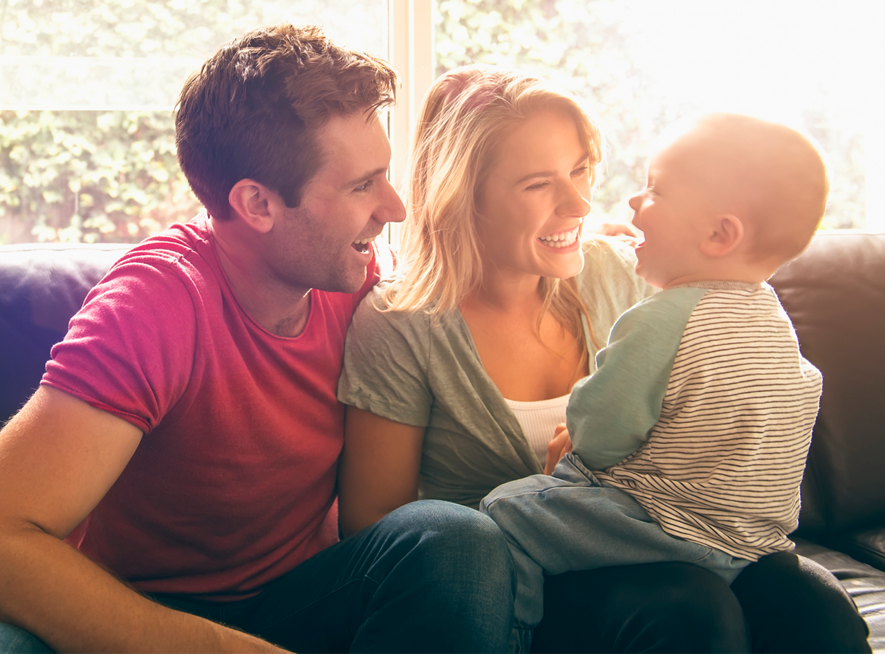 Familie mit einem Baby